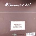 Spartanics-Spartanics Model 83, Punch Press Install Operations and Maintenance Manual 1985-83-01
